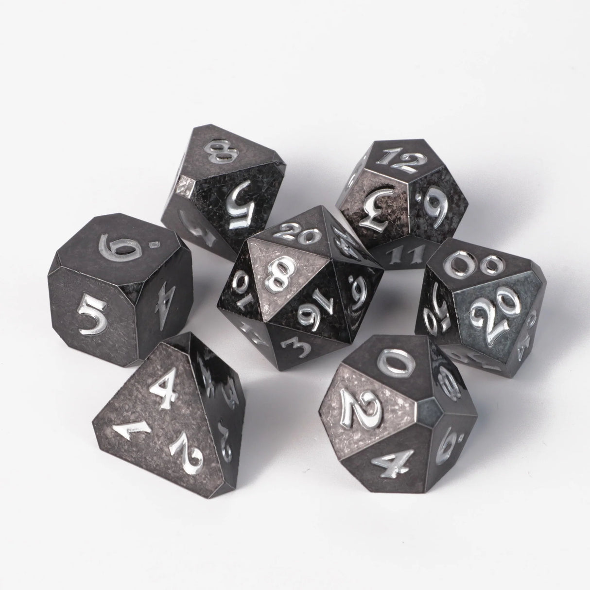 Die Hard Dice: 7pc RPG Set - Shadowlance with Silver