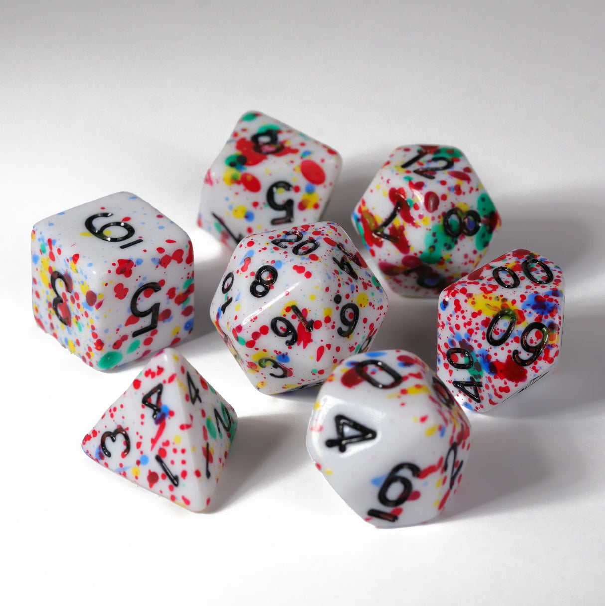 Die Hard Dice: 7pc RPG Set - Color Spray - Rainbow