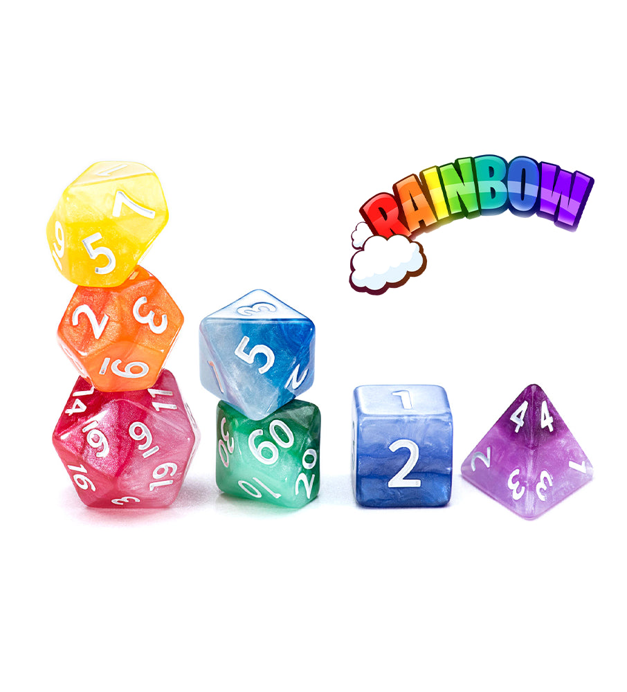 Gate Keeper Dice: “Rainbow” Sui Generis Dice 7 Die Set