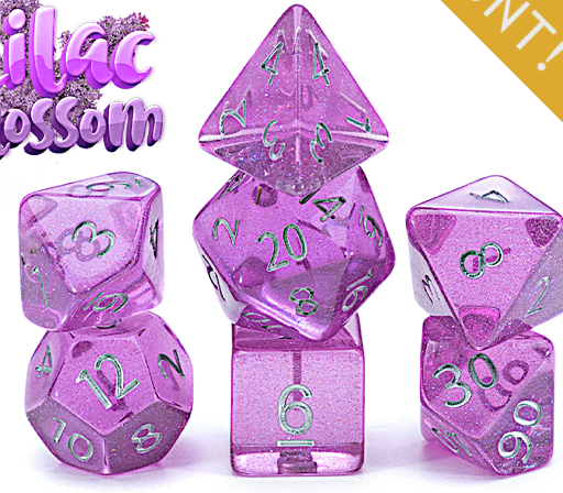Gate Keeper Dice: Lilac Blossom Holographic Dice 7 Die Set