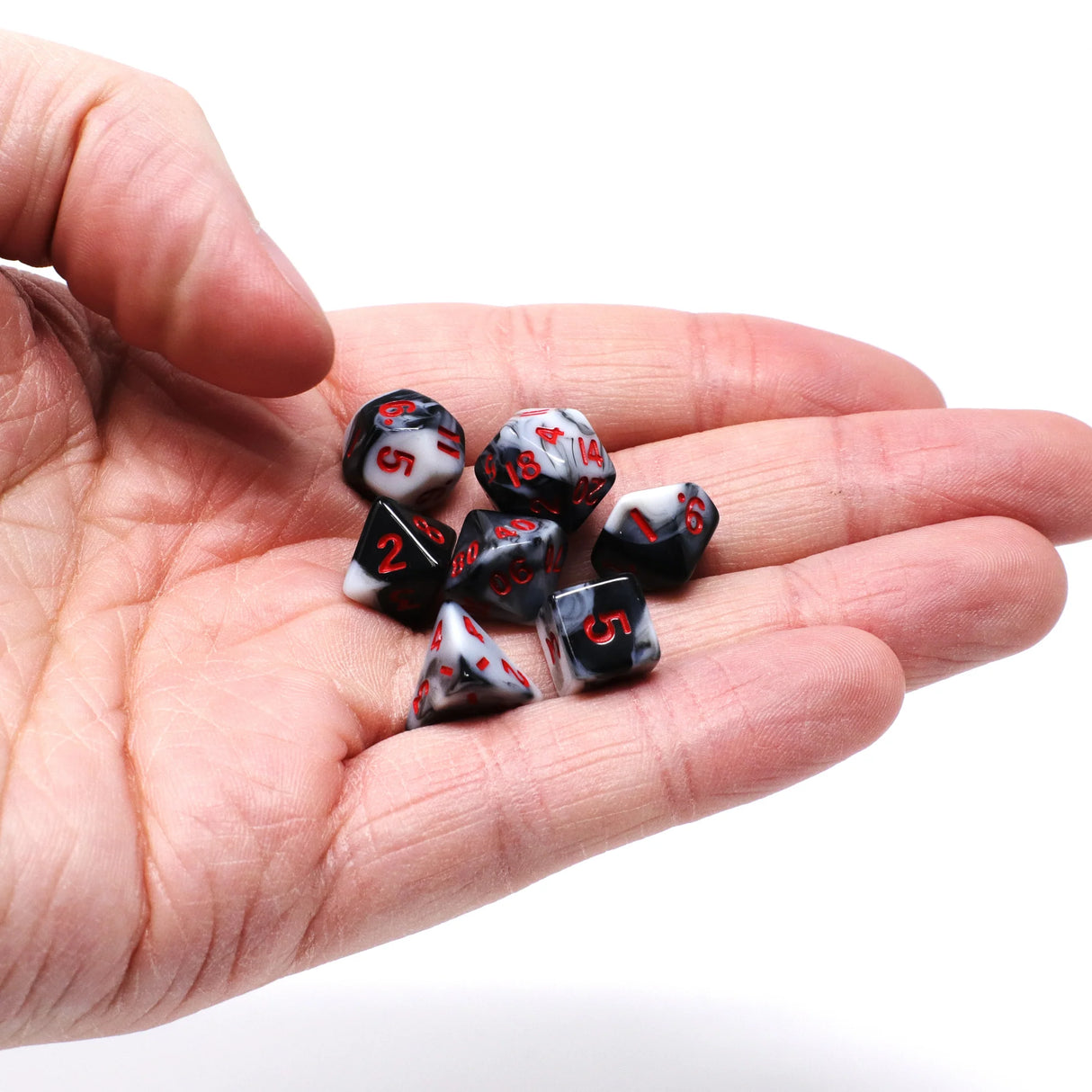 Die Hard Dice: Critlings 7pc Mini RPG Set - Crimson Noir