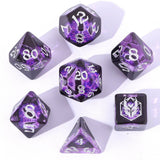 Hymgho Premium Dice - Wyrmforged Rollers - Rounded Resin Polyhedral Dice - Dragon Eye Purple