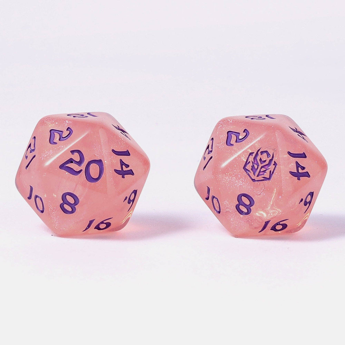 Hymgho Premium Dice - Wyrmforged Rollers - Rounded Edge 8 Piece Polyhedral Dice se
