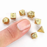Hymgho Premium Dice - Unseelie Mini Metal RPG Dice Set  - Gold