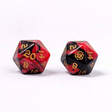 Hymgho Premium Dice - Wyrmforged Rollers - Rounded Edge 8 Piece Polyhedral Dice set - Blood Pact