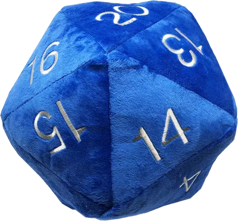 Dungeons & Dragons: Jumbo Plush D20 Die Blue and White