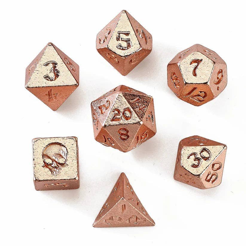 Hymgho Premium Dice - HY00406 Unseelie Tiny Dice Set in Potion Bottle - Rose Gold