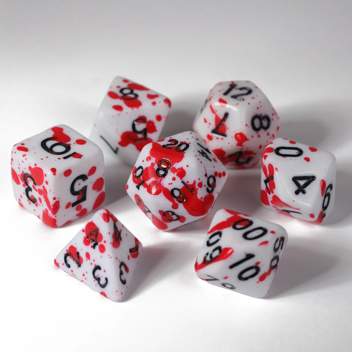Die Hard Dice: 7pc RPG Set - Color Spray - Red