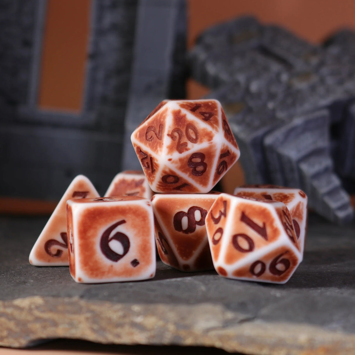 Die Hard Dice:  7pc RPG Set - Bone Ruin
