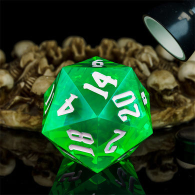 Foam Brain: 55mm Titan D20 - Sharp Edge Transparent Green