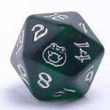 Hymgho Premium Dice - Wyrmforged Rollers - Rounded Plastic - Bog Frog Silver