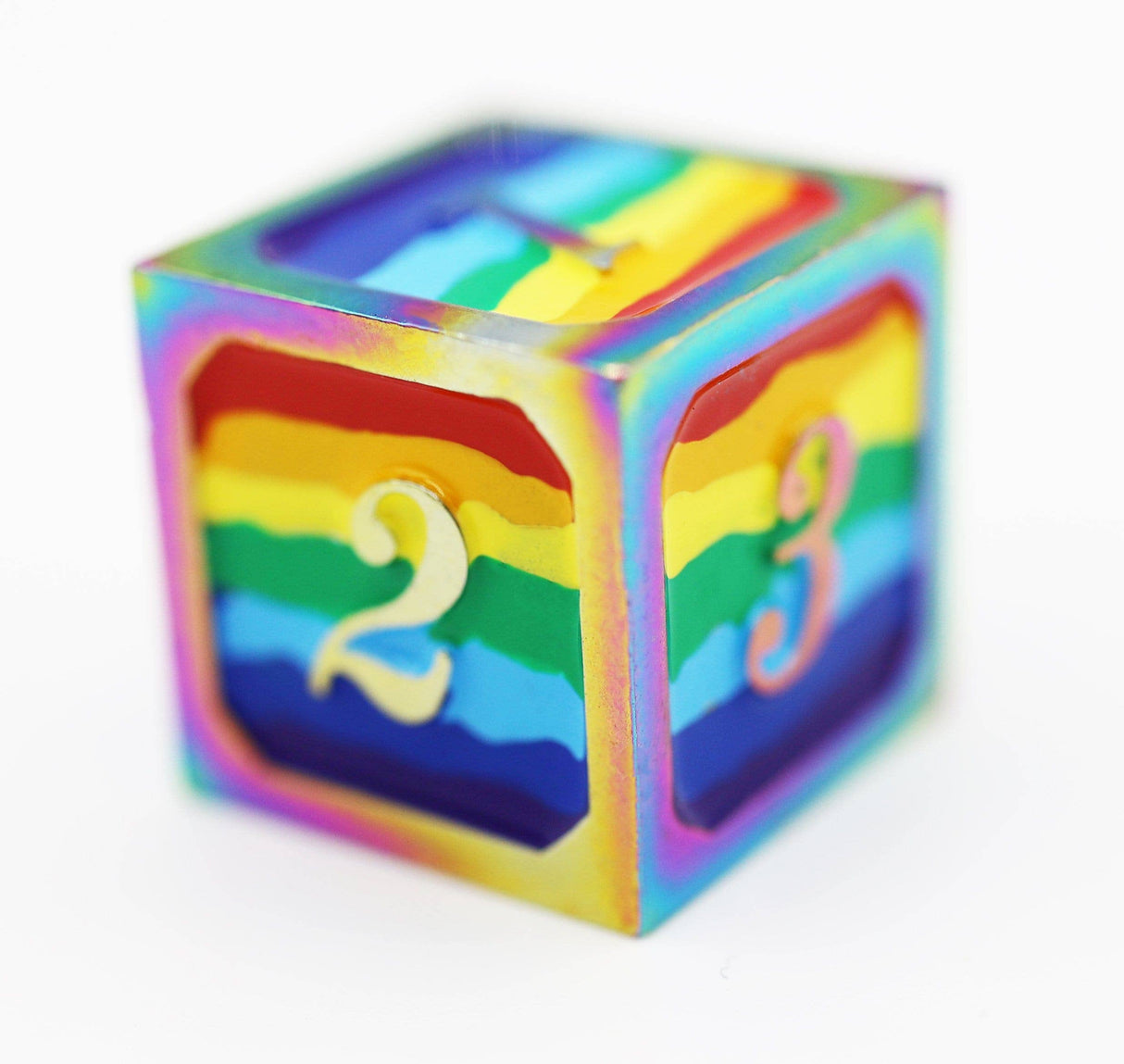 Foam Brain: Rainbow Pride Flag - Metal RPG Dice Set