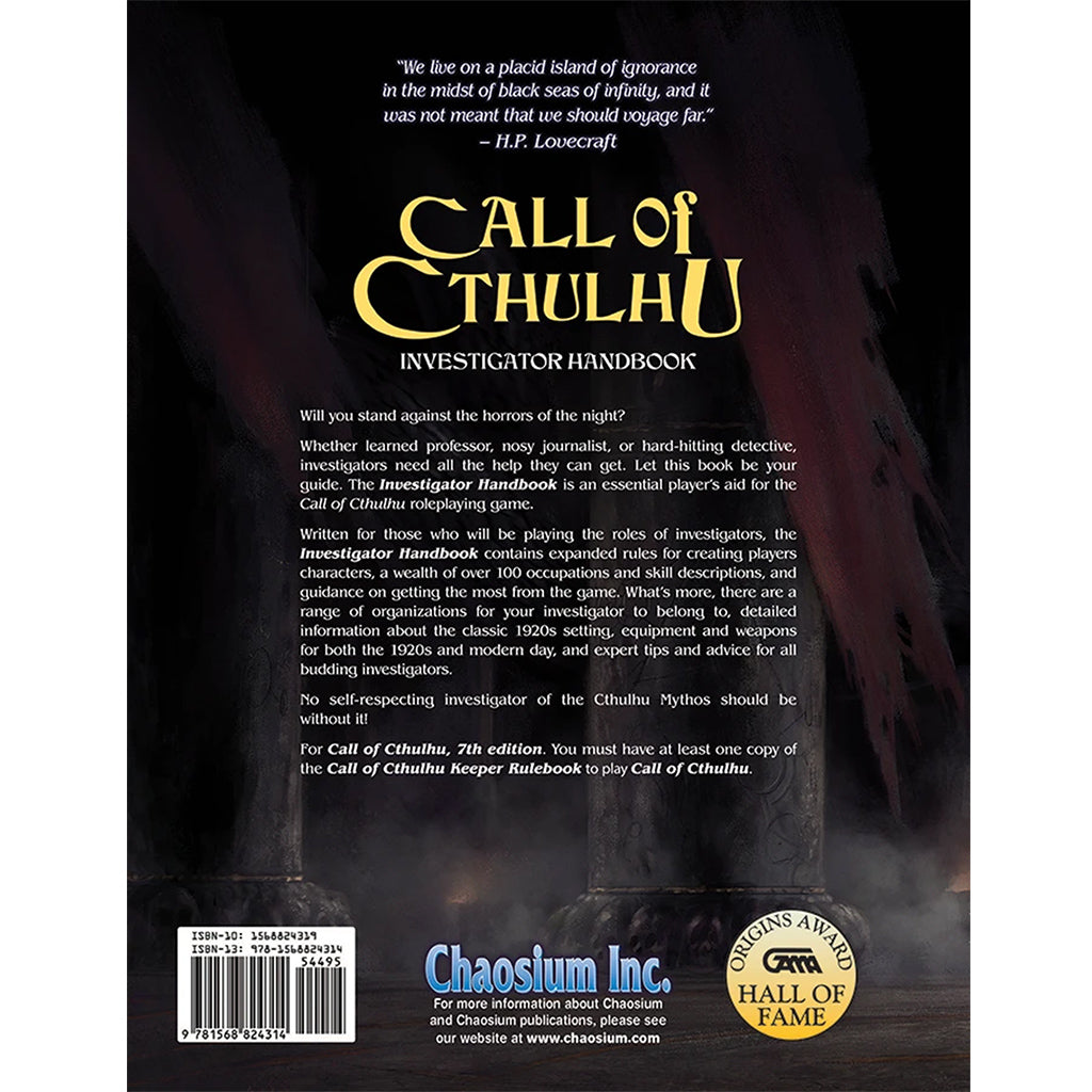 Call Of Cthulhu 7th Edition Investigator Handbook