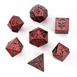 Hymgho Premium Dice - Unseelie Mini Metal RPG Dice Set  - Red