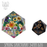 DND Dice - 34mm D20 Spring Sanctuary
