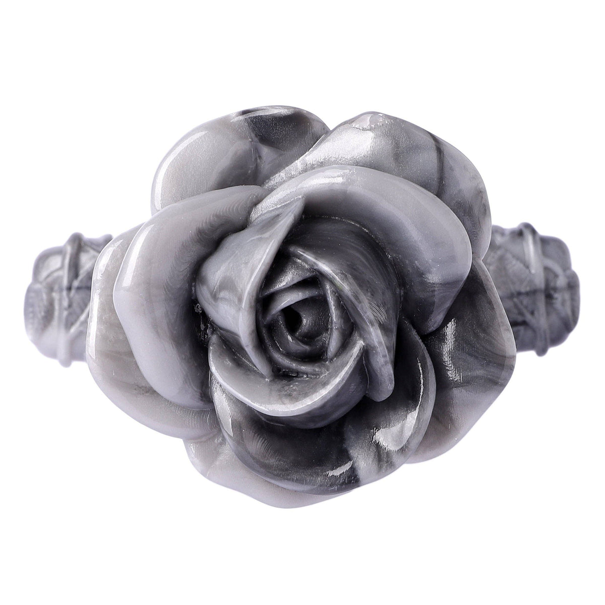 Hymgho Premium Dice - Rose Dagger Resin Dice Case - Silver