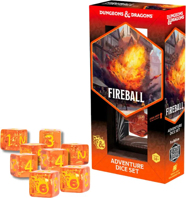 Sirius Dice D & D Adventure Dice Set Fireball