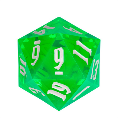 Foam Brain: 55mm Titan D20 - Sharp Edge Transparent Green