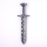Hymgho Premium Dice - Rose Dagger Resin Dice Case - Silver