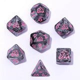Hymgho Premium Dice - Wyrmforged Rollers Round Edge Resin Dice Set - Grey Opossum