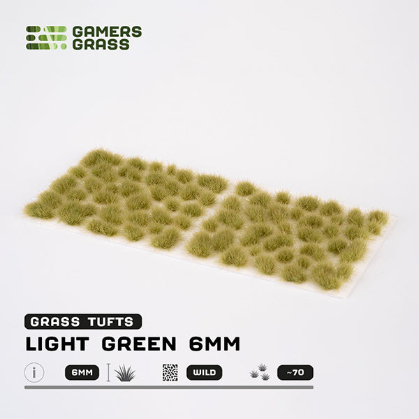 Gamers Grass Tufts: Tufts- Light Green 6mm- Wild