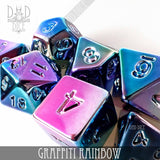 DND Dice - Graffiti Rainbow