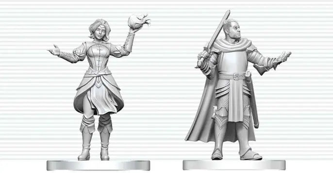 WizKids D&D Nolzur's Marvelous Miniatures: Knight & Mage Apprentice