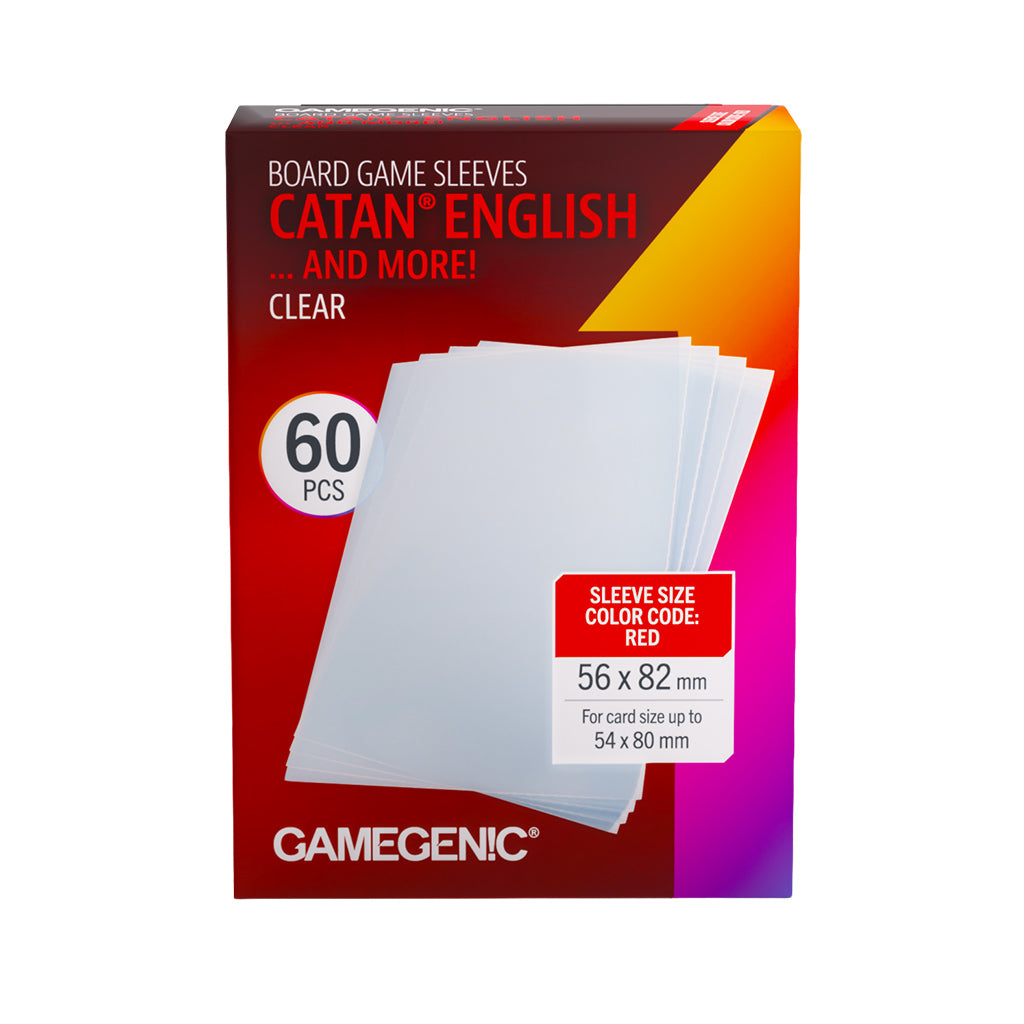 Gamegenics: Board Game Sleeves CATAN English Clear (56 x 82 mm)