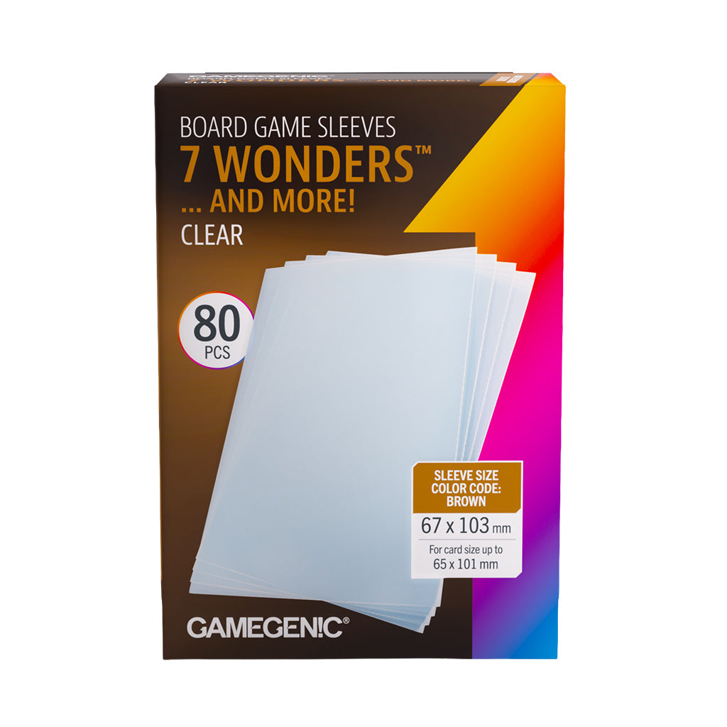 Gamegenic: Board Game Sleeves 7 Wonders Clear (67 x 103 mm)