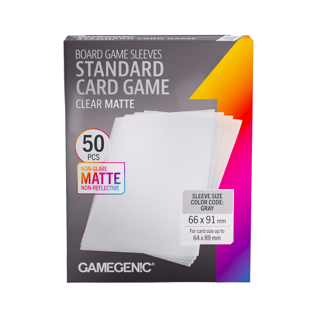 Gamegenic: Board Game Sleeves Standard Card Game Clear Matte 66 x 91 mm