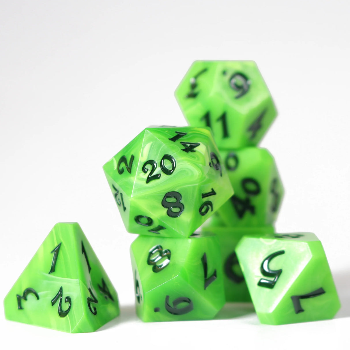 Die Hard Dice:   7pc RPG Set - Avalore Giggly Grass