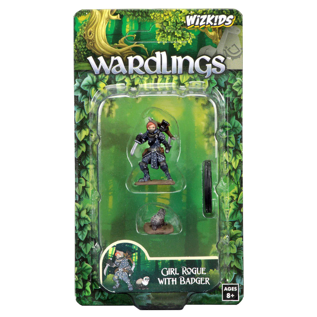 WizKids Wardlings: Girl Rogue with Badger