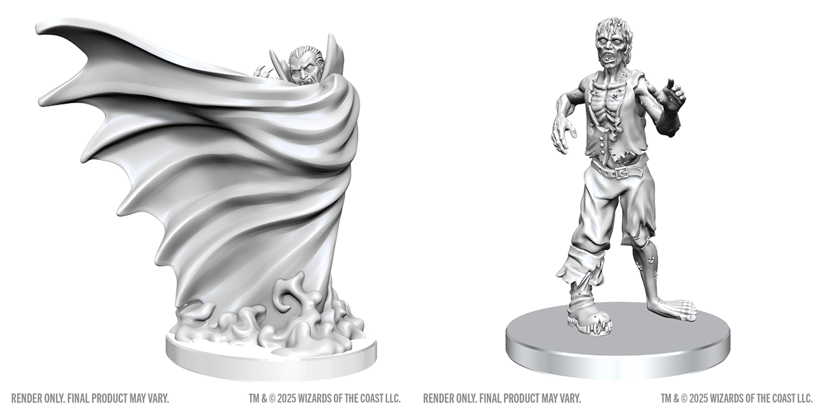 Dungeons & Dragons: Nolzur`s Marvelous Unpainted Miniatures - W28 Classic Vampire & Classic Zombie