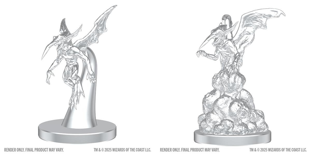 Dungeons & Dragons: Nolzur`s Marvelous Unpainted Miniatures - W28 Ice Mephit & Dust Mephit