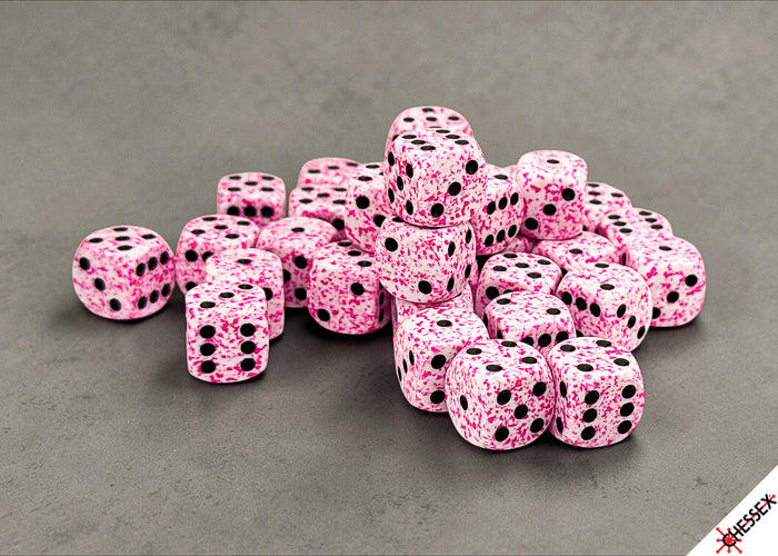 Chessex: Speckled 12mm D6 Pink Dice Block