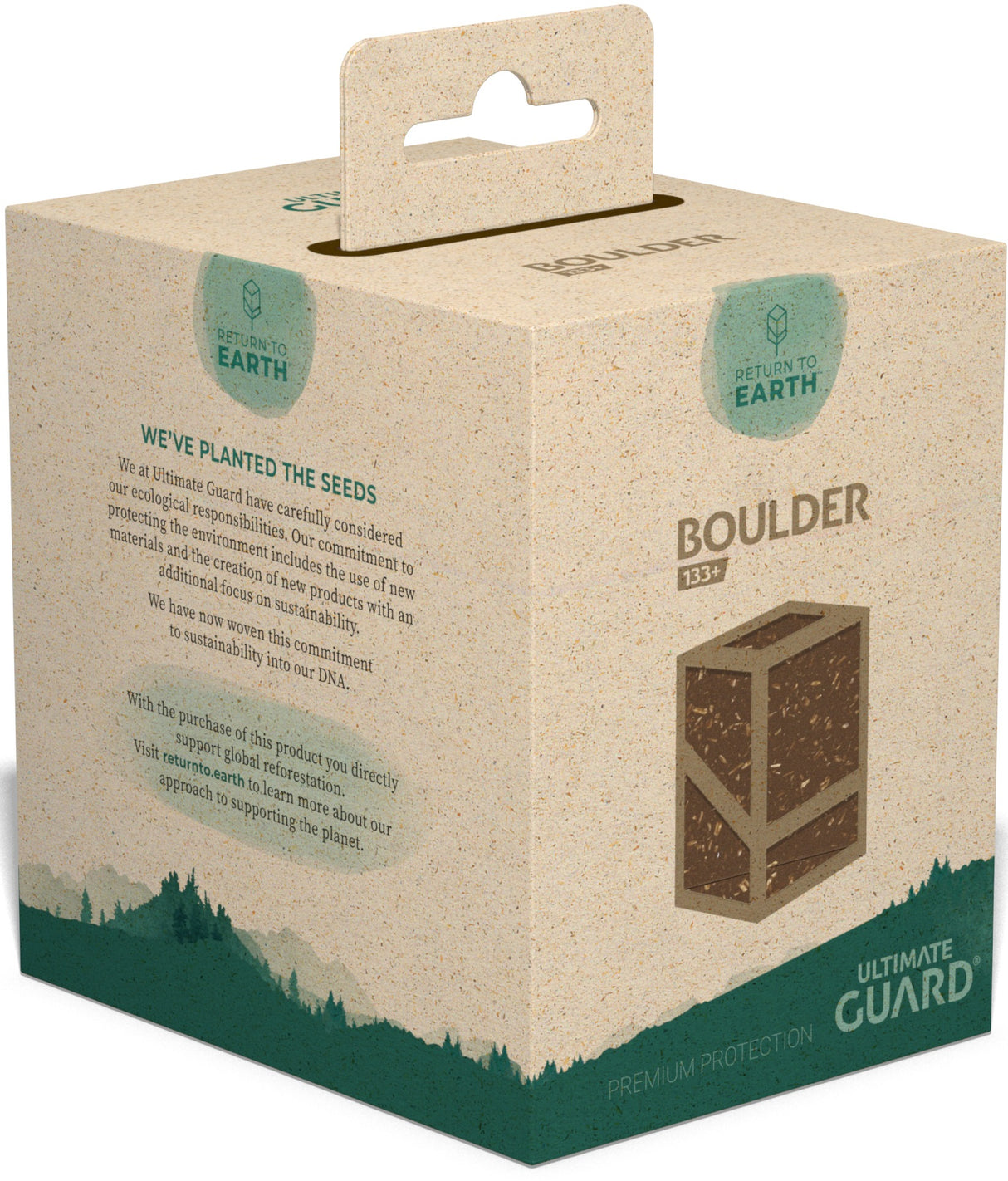 Ultimate Guard Deck Case Boulder 133+ Return to Earth (Brown)