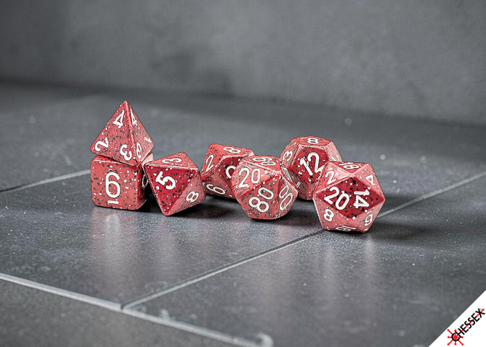 Chessex: Speckled Polyhedral 7-Die Set Lava Stone