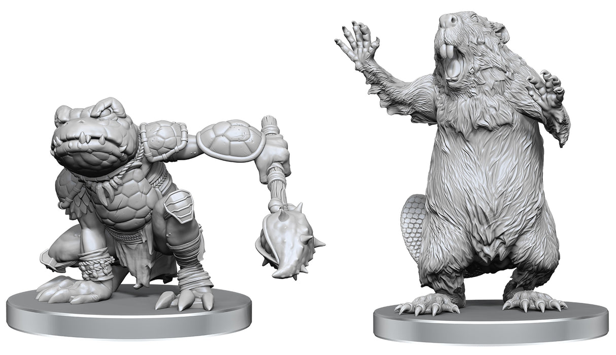 Pathfinder Deep Cuts Unpainted Miniatures: W26 Boggard Scout & Castoroides