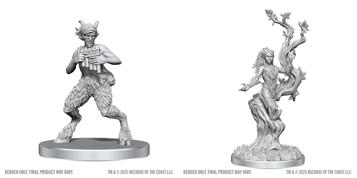 D&D: Nolzur`s Marvelous Unpainted Miniatures - W28 Satyr & Dryad