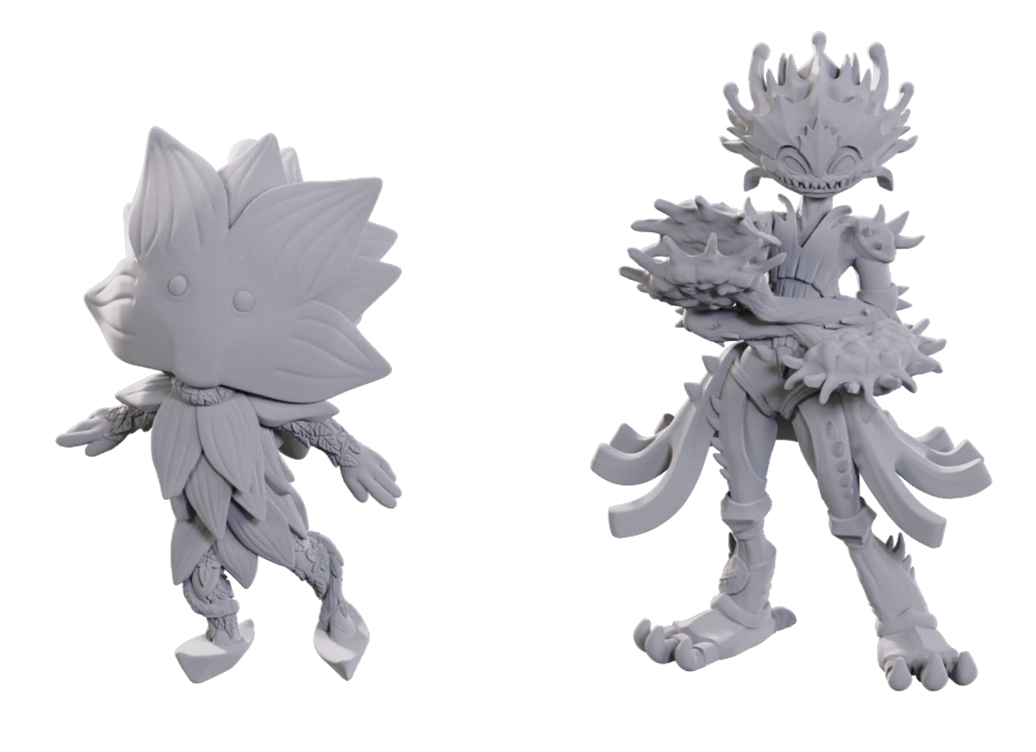 Pathfinder Battles Deep Cuts Unpainted Miniatures: W25 Lotus Leshy and Flytrap Leshy