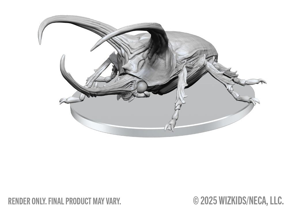 WizKids Deep Cuts Unpainted Miniatures: W28 Giant Rhinoceros Beetle