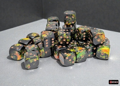 Chessex: Brush 36D6 Deep Forest/Gold 12mm
