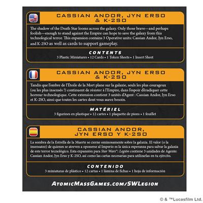 Star Wars: Legion – Cassian Andor, Jyn Erso & K-2SO