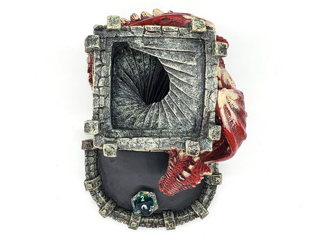 Old School Dice: Dragon's Fury Dice Tower - Red Dragon