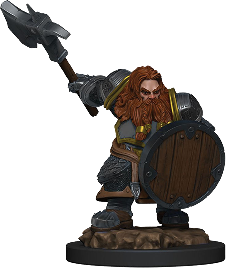 Dungeons & Dragons Fantasy Miniatures: Icons of the Realms Premium Figures W5 Dwarf Fighter Male
