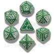 Elvish Dice Set Green/White (7)