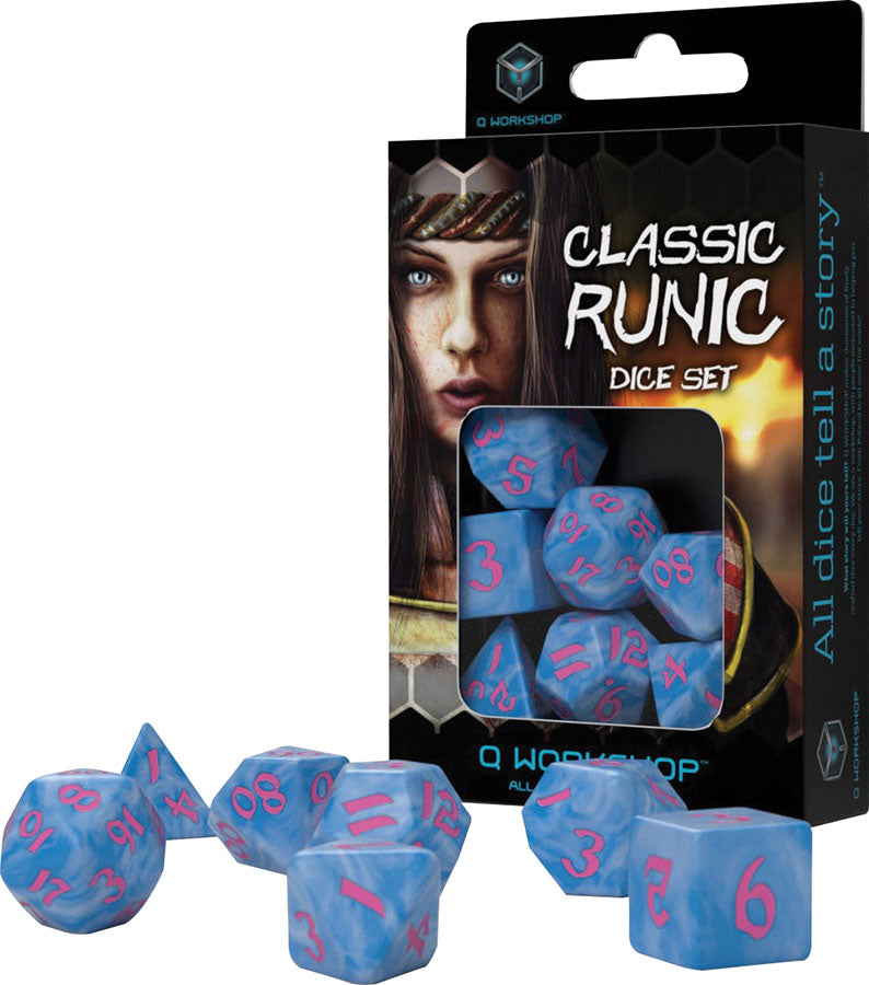 Classic Runic Dice Set Glacier & Pink (7)