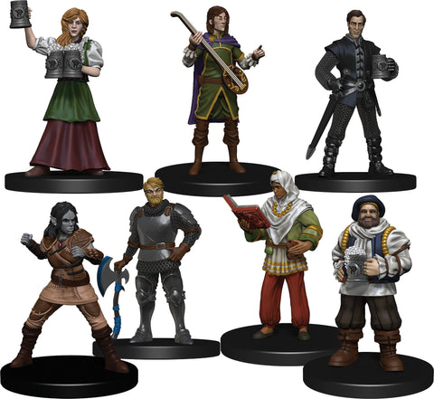 Dungeons & Dragons Fantasy Miniatures: Icons of the Realms The Yawning Portal Inn - Friendly Faces Pack