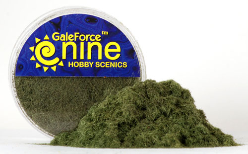 Miniatures Tools: Hobby Round Dark Green Static Grass