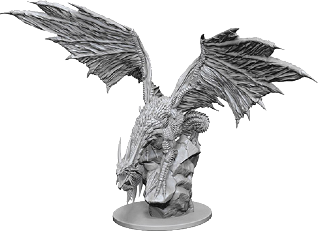 Pathfinder Deep Cuts Unpainted Miniatures: W12.5 Silver Dragon